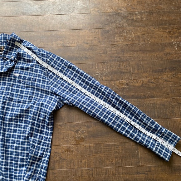 Barbour Howard Tailored Navy and white button down shirt - Picture 7 of 12